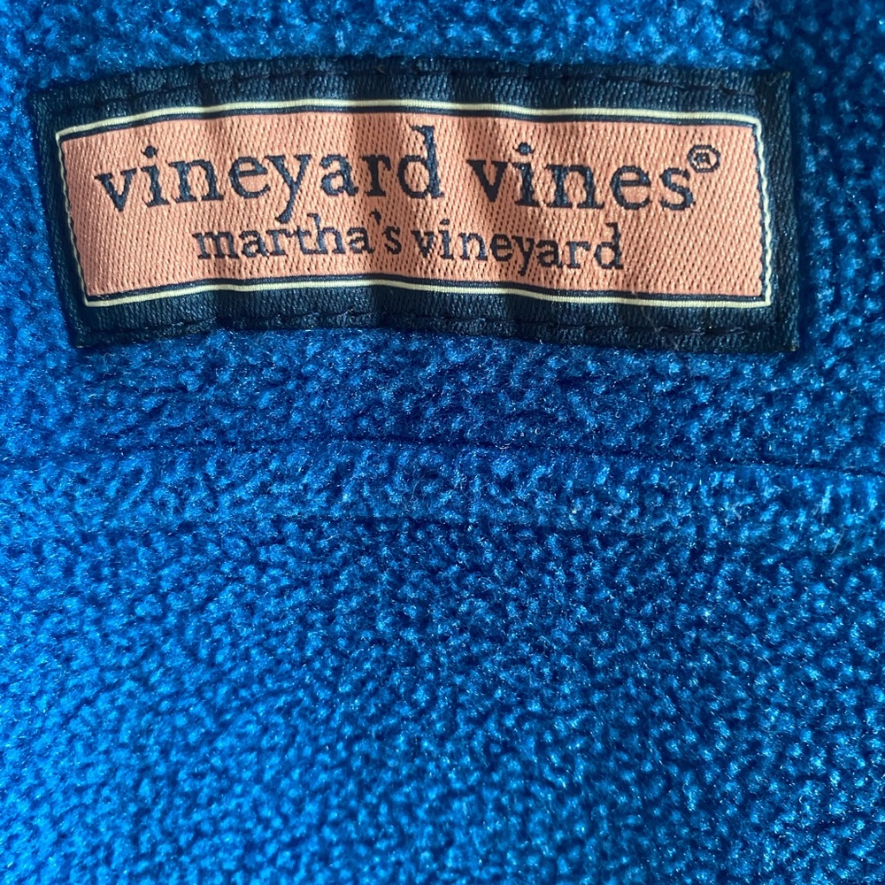 Vineyard Vines Vest Martha’s Vineyard Mens Medium Blue Pink Fleece Outdoor Golf - Picture 6 of 9